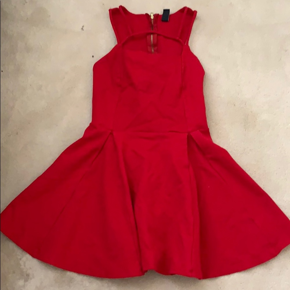 Red mini dress